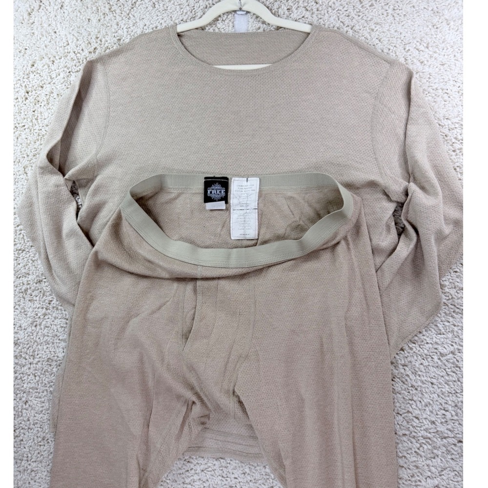 Peckham FREE Base Layer Set Mens Large Long Tan Fire Resistant Nomex Army FR